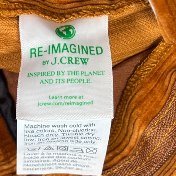 J Crew Orange Tarnish Corduroy Pants Size 00 - Picture 6 of 10
